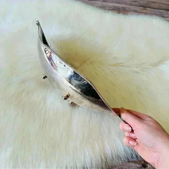 Vintage Sciarrotta Silver Leaf Bowl Hand Made - Picture 7 of 11